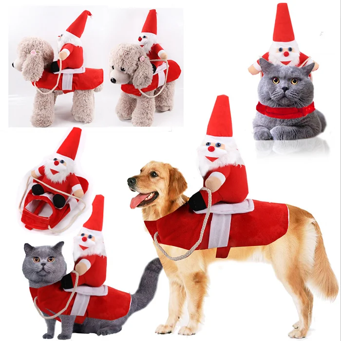 Costume per cani di natale cane divertente Costume di babbo natale