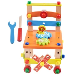 Деревянный креативный стул для сборки «сделай сам» Рабочий многофункциональная разборка ролевая игра паровой винт мастерская инструмент