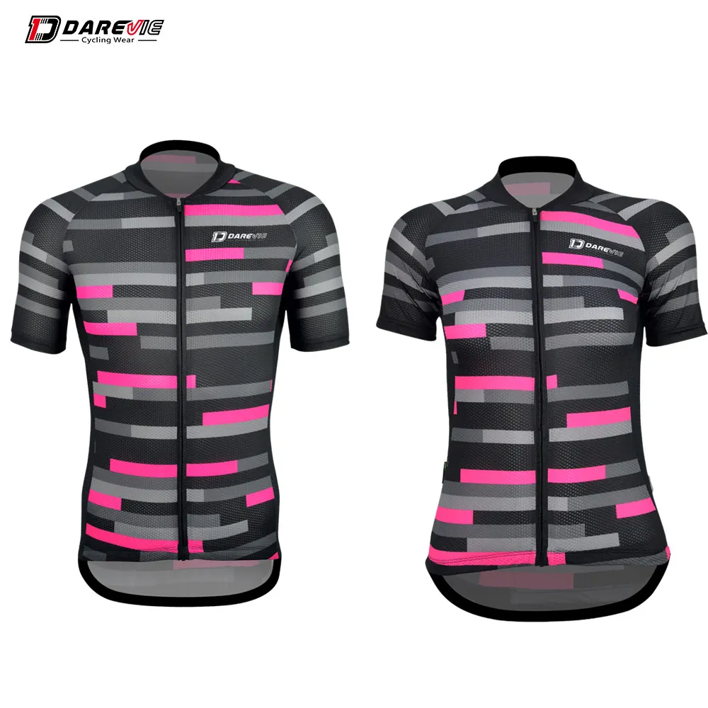 Darevie custom men & lady tops team breathable/quick dry woman couple Training short sleeve cycling wear
