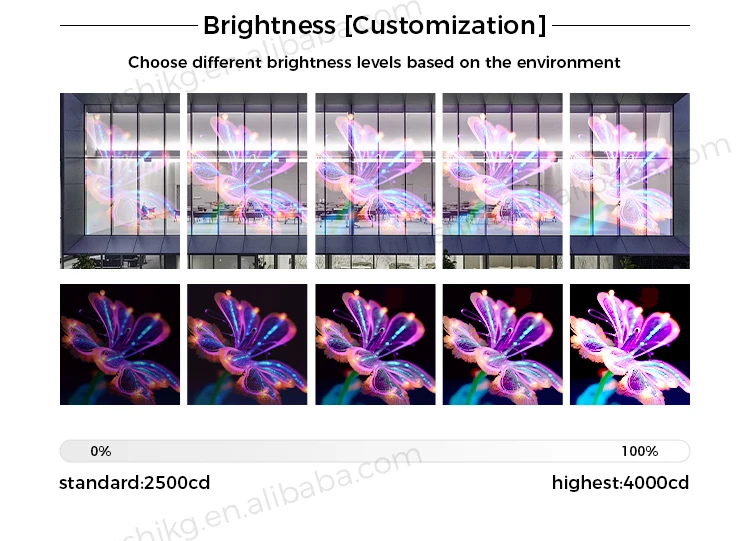 On Windows Led Screen Retail Transparent Indoor Window Led Screen Displays Led Transparent ...