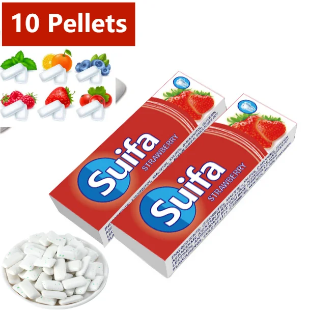 High Quality 10 Pieces/pack Customized Sugarfree Bulk Xylitol Fruit Mint Chewing Gum