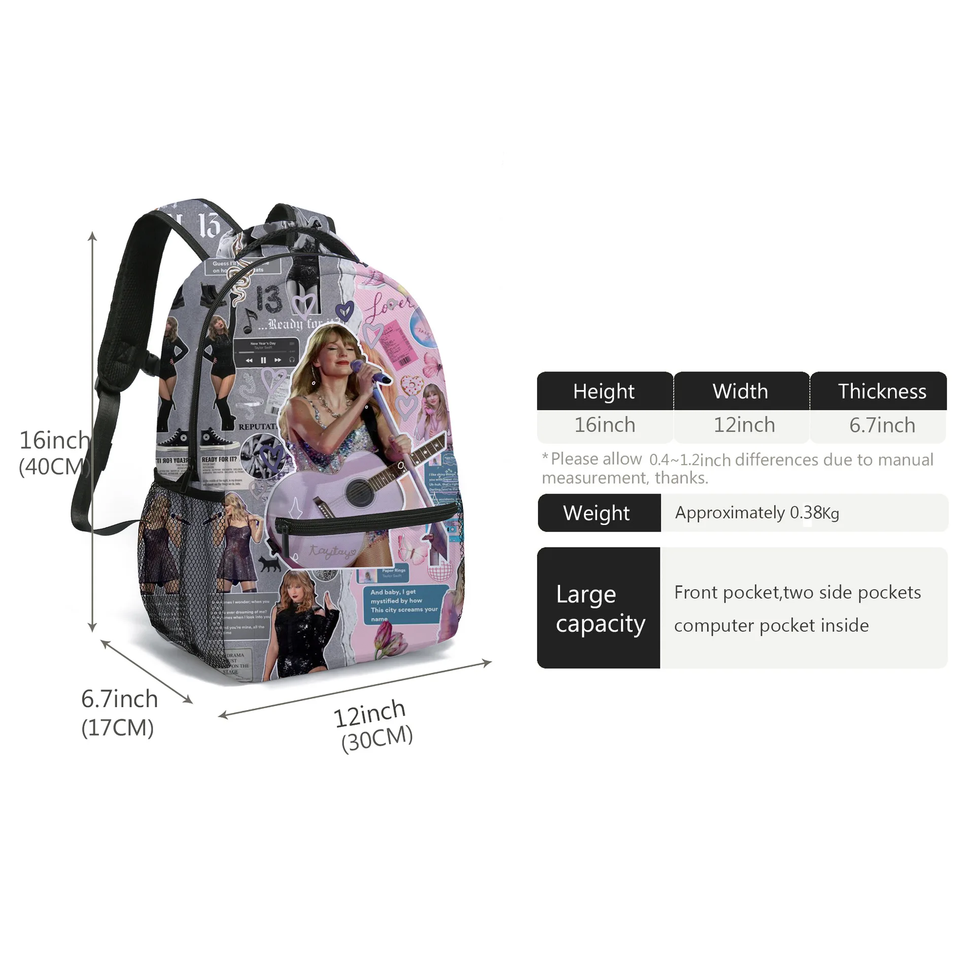 Taylor Swift School Bag For Elementary And Middle School Students And ...