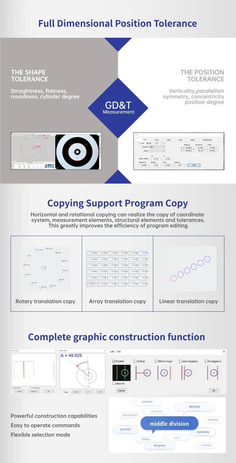 Hệ thống đo thị giác quang học 3D AUSKY cấu hình cao AMH Máy đo tọa độ CMM Đầu dò cảm ứng Renishaw TP20 1 năm