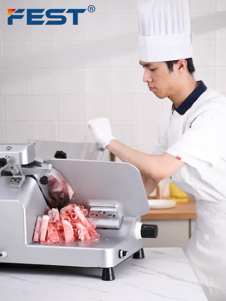 Fest Automatic Commercial Bacon Slicer 016mm Cutting 300mm Italian