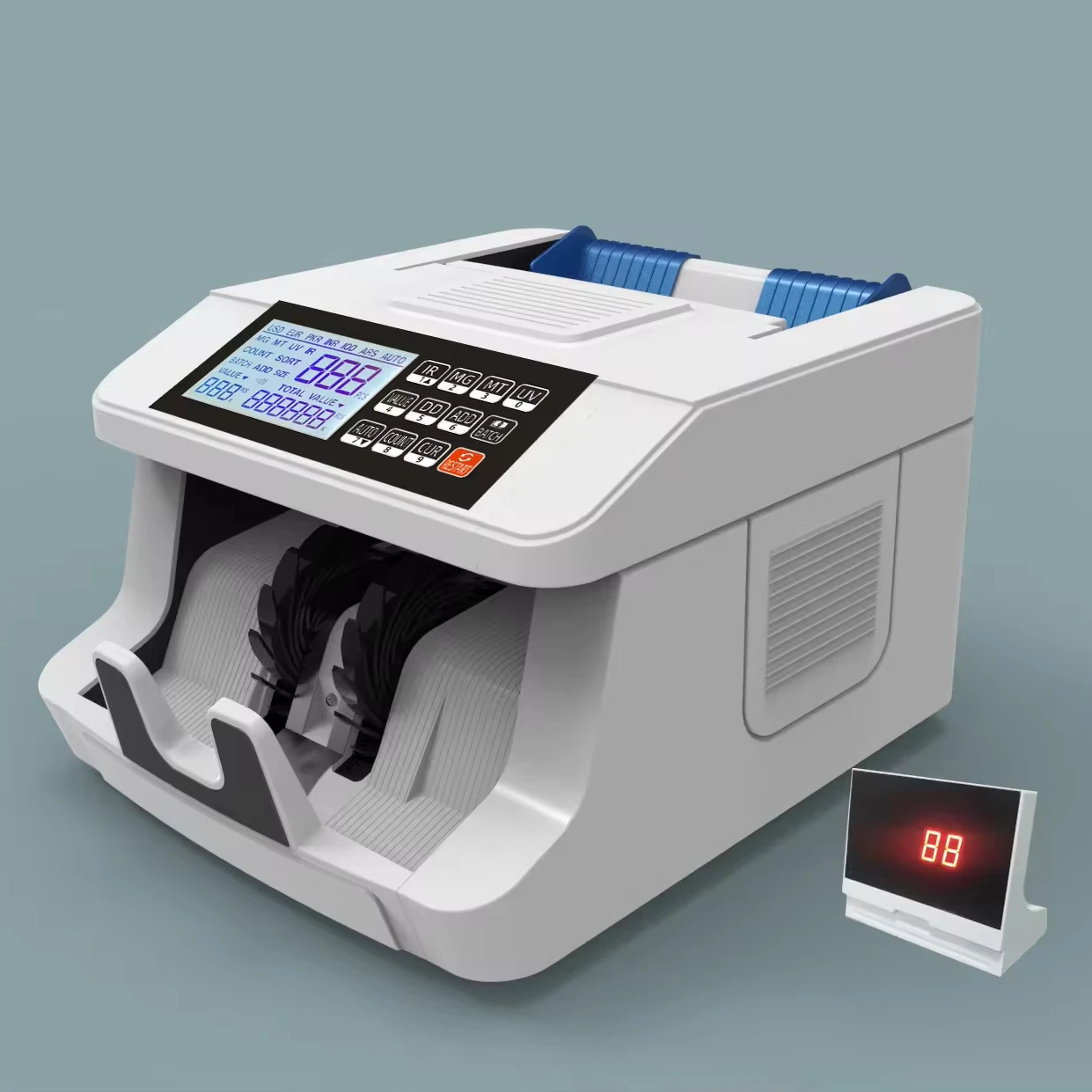 Портативная машинка для подсчета смешанных денег Мультивалютные автоматические счетчики 998 счетчика стоимости валюты TFT