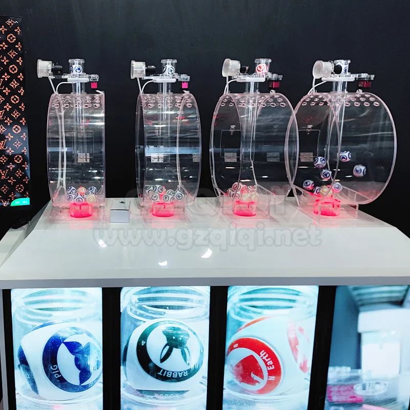 Muilty Cylinder4D Lotto Machine with Screens for Pick 4 Lottery Games constellation Ball