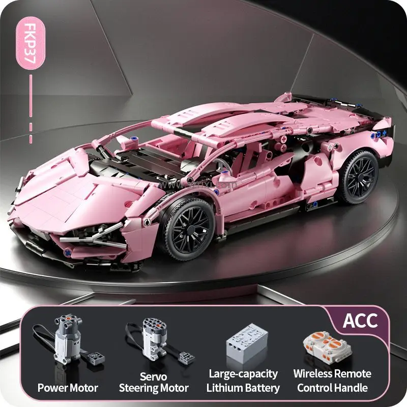 MK6003 Technical Aventador Super Car Blocks Dual Motor RC Kit