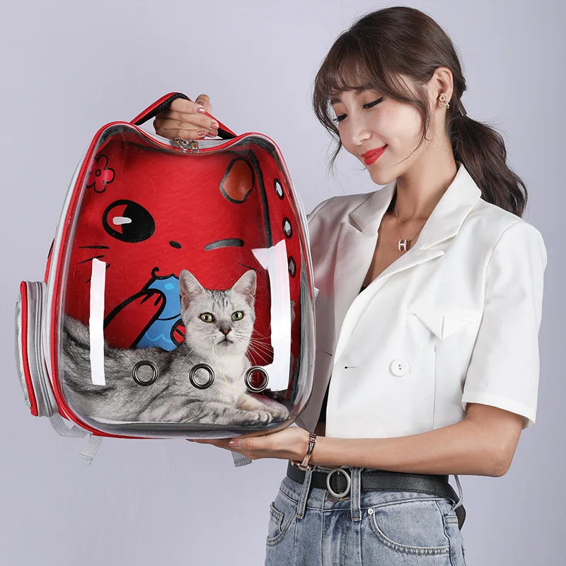 1pc Cat Backpack Carrier,breathable Dog Carrier - Cat Bag For