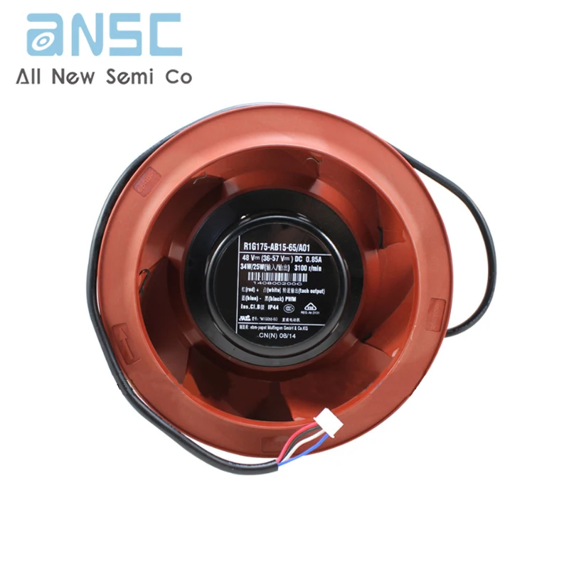 Original Centrifugal fan R1G175-AB15-65/A01 48V 0.85A 175mm 34/25W 3100RPM Heat dissipation centrifugal fan