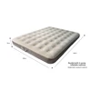 White 48-hole flocked lithium battery inflatable bed
