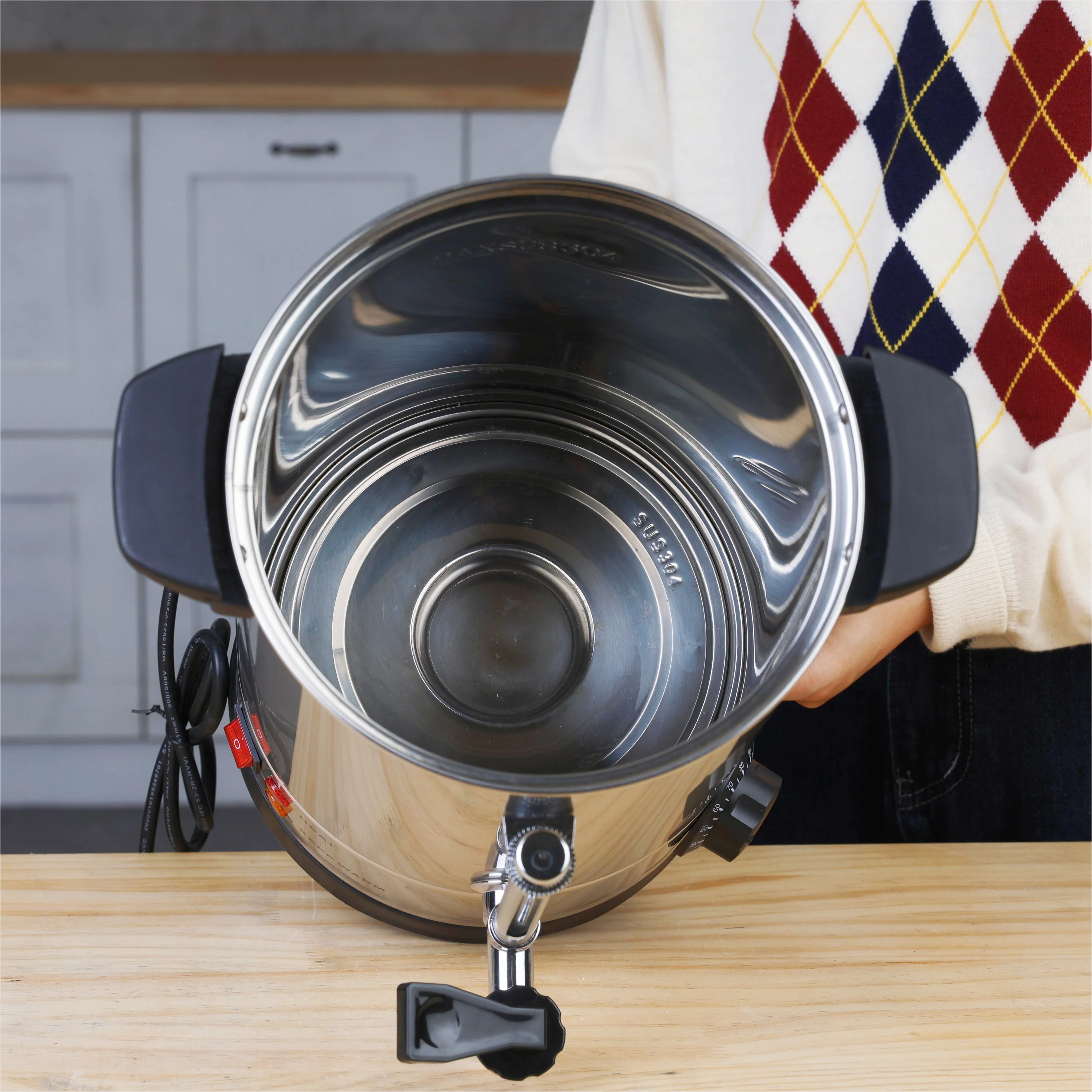 Factory Prices Stainless Steel 304 Electric Drinking Hot Water Boiler Heater Tank Large Size Cooking Pot With Controller_1