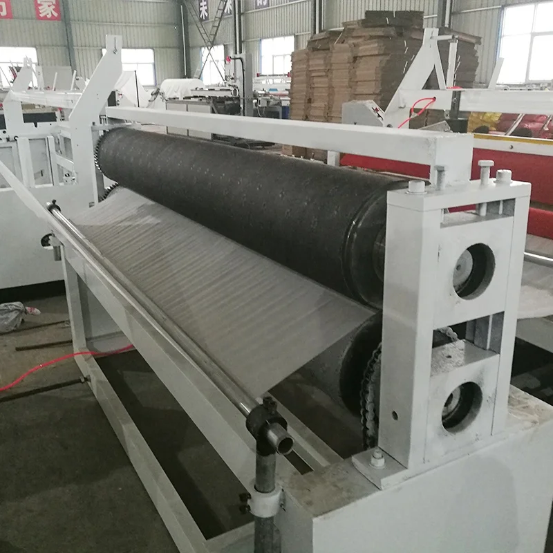 Full Automatic Embossing Small Tissue Paper Rewinding Machine to Make Toilet Paper Roll