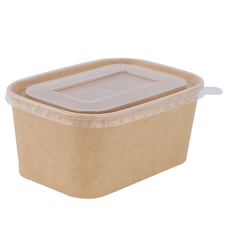 HIgh quality custom disposable eco friendly brown paper food packing container