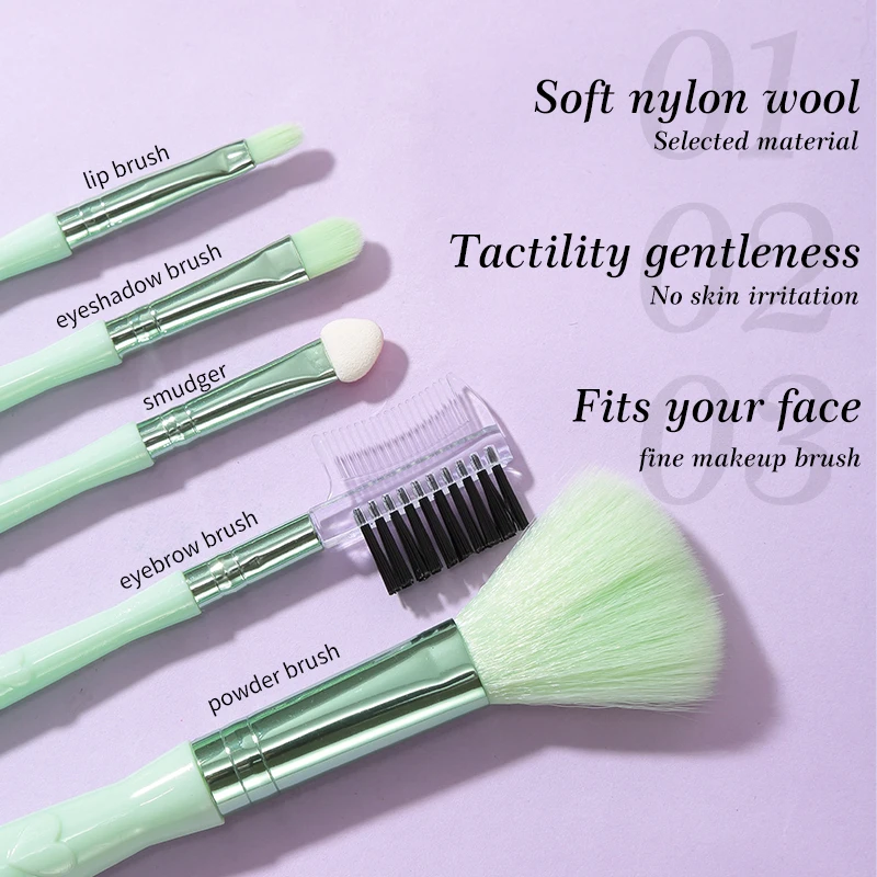 LMLTOP Juego de brochas de maquillaje bonitas y coloridas SY613  logotipo personalizado etiqueta privada juego de brochas de maquillaje