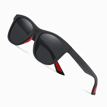 2024 new designer TR90 Frames Black Lens UV 400 Sports Polarized Fishing Bicycle Glasses Customize Logo Sunglasses for men