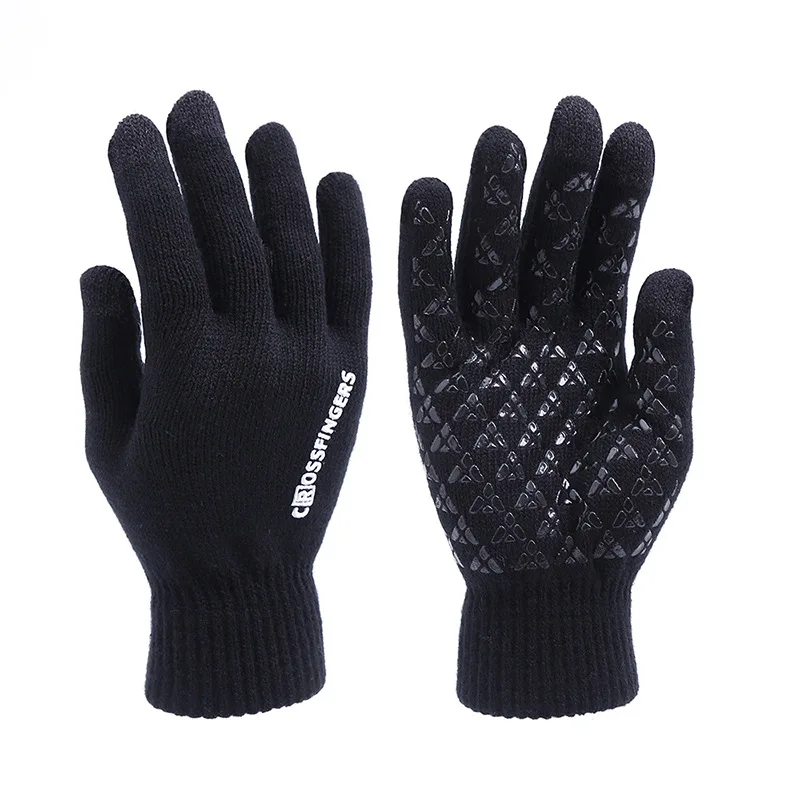 CROSSFINGERS Soft Winter Knit Gloves with Warm Thermal and Stretchy Material for Women and Kids 