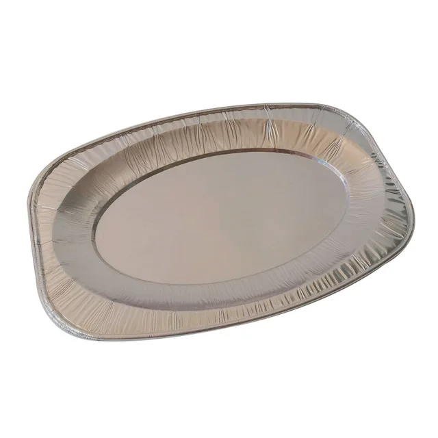 picnic Grills Baking BBQ food plate 900ml diameter 325mm disposable oval Aluminum plate ,aluminum foil dishes