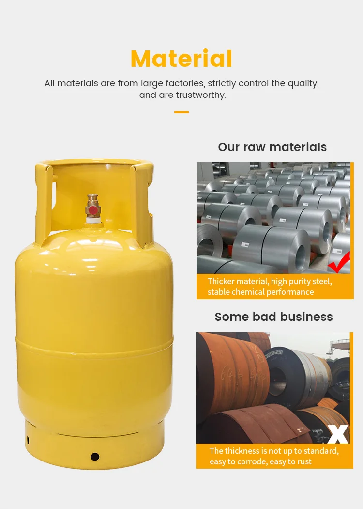 Bina 3kg/5kg/6kg/10kg/12.5kg/15kg Refillable Filling Empty Lpg Cylinder Accessories Nigeria