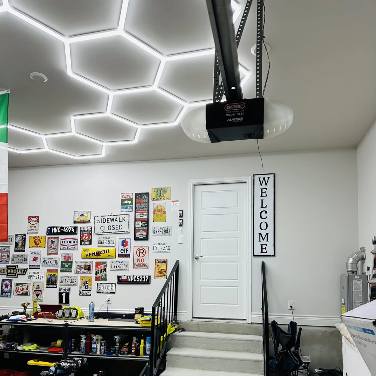 Led Hexagon Panel Ceiling/wall Light For Studio & Workshop White ...