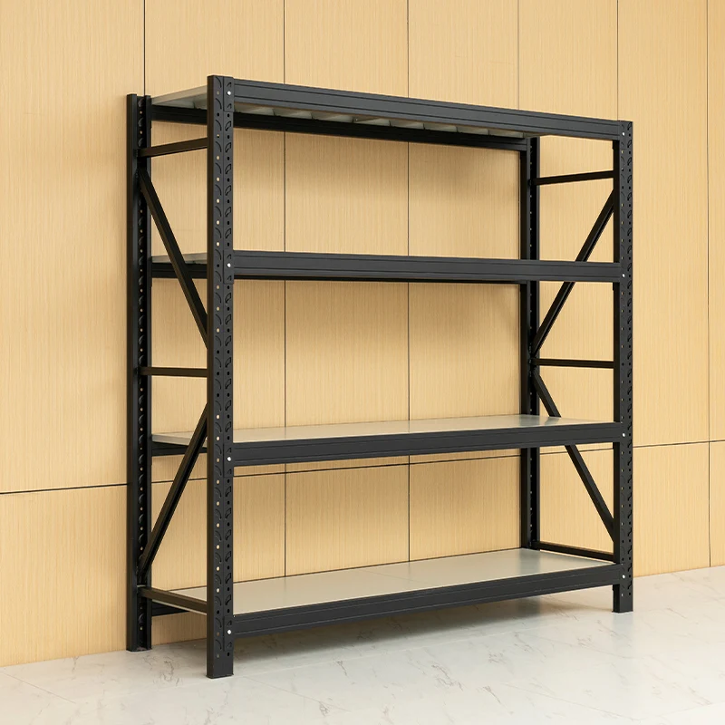 Multi-Tier Metal Storage Shelf for Garage or Workshop Use