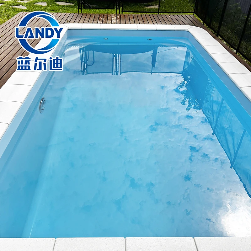 Landy 1.8*25m Rectangle Beaded PVC Pool Liner 1.5mm Thick Anti-Slip UV Resistant Durable Blue Swimming Pool Liners Pools