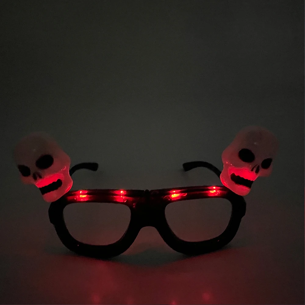 Сувениры для Хэллоуина, вечеринки, светодиодные очки с черепом