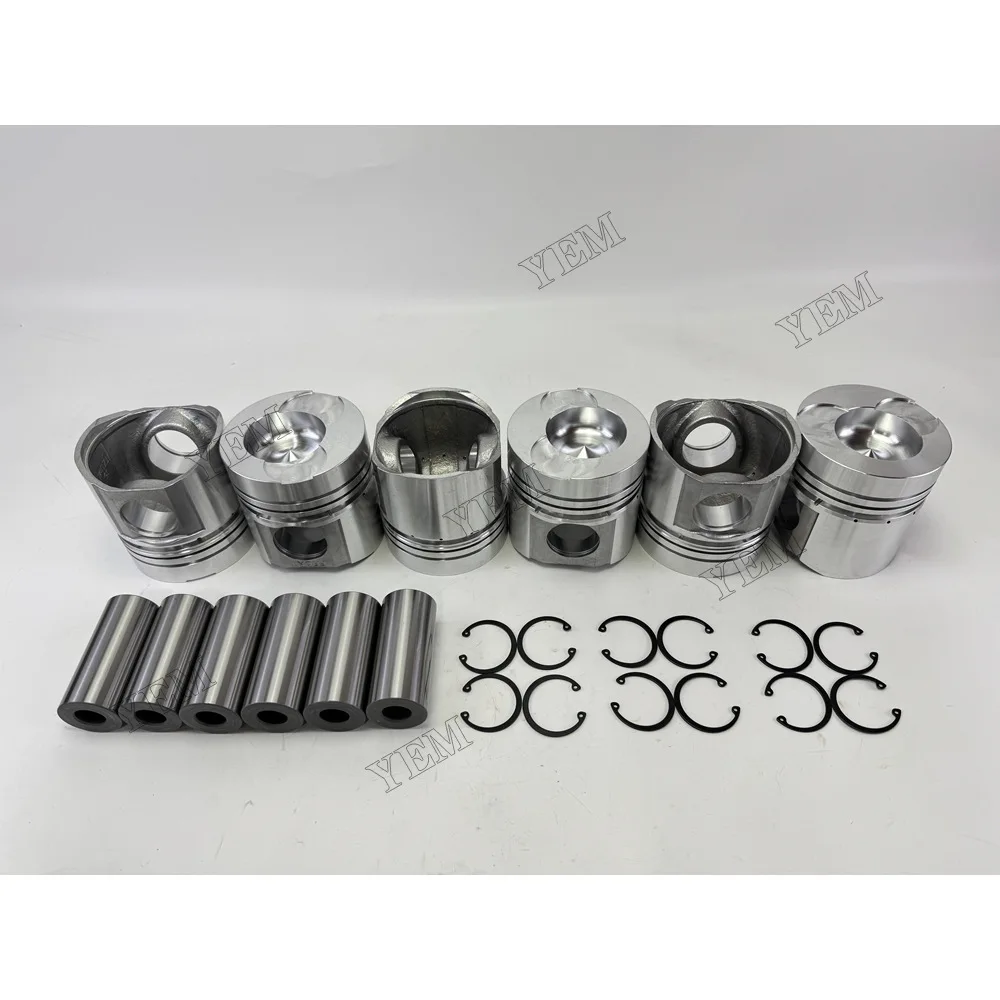 Piston and Pin Clip 6136-21-2010 for Komatsu 6D105 Aftermarket Engine Spare Parts