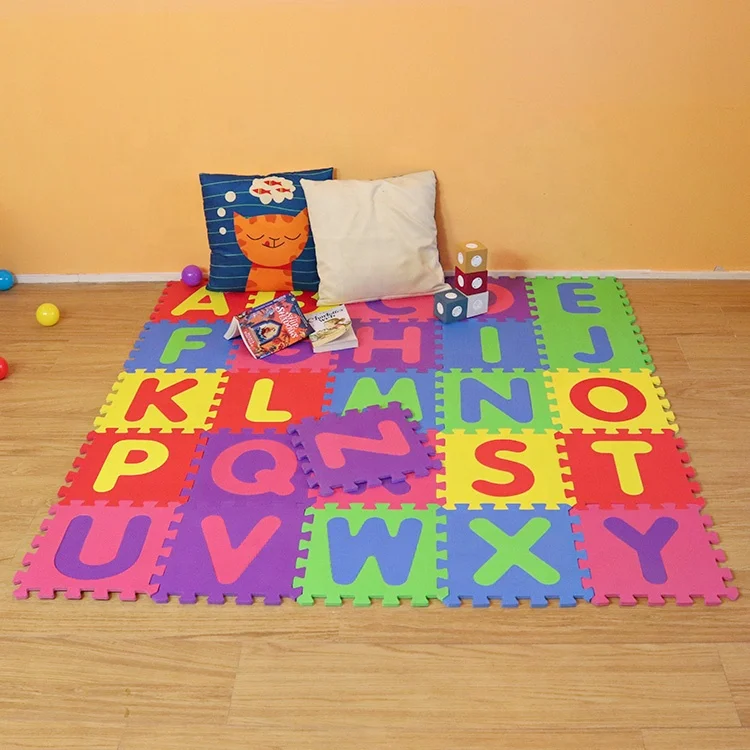 Waterproof Easy to Clean EVA Foam Mat Floor Mat Alphabets Puzzle Mat Fitness Soft Play