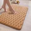 High-density cotton bathroom mat - grainy brown
