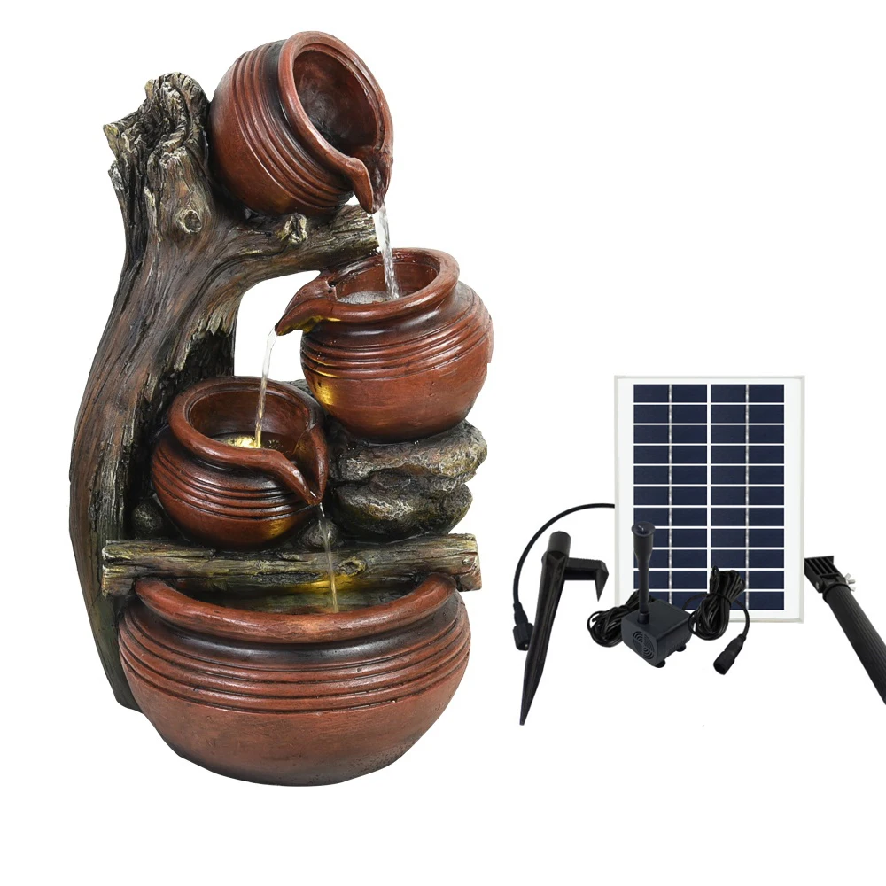 Solar Fountains with Battery Backup