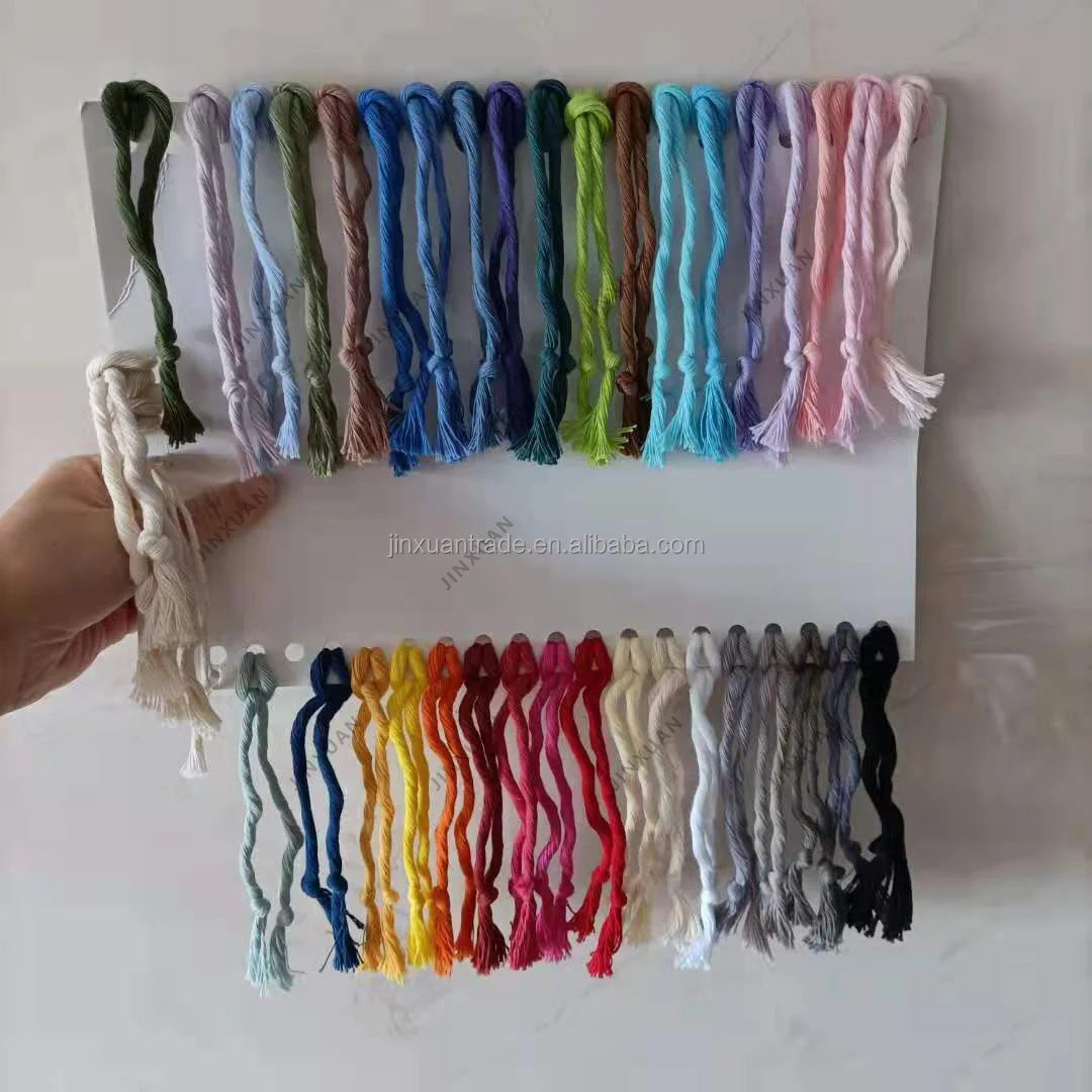 35colors 3ply hilo macrame 3mm cotton