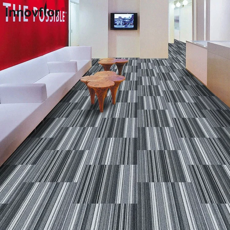 Pp Carpet Tiles 50x50 Commercial Office Carpet Tile Modular Pvc Backing