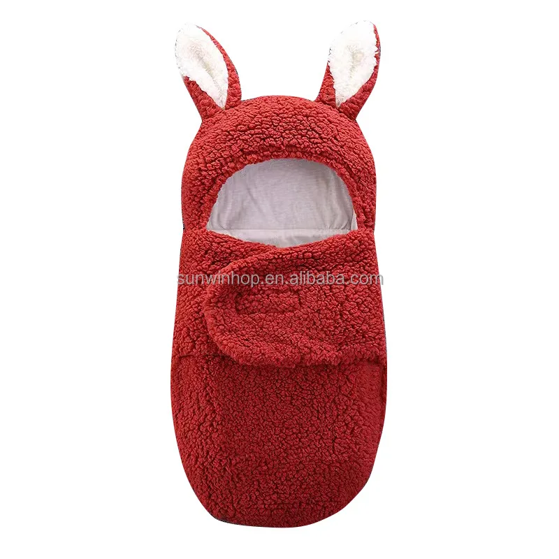 Wholesale Custom Newborn Baby Sleep Sack Blanket Soft Infant Rabbit