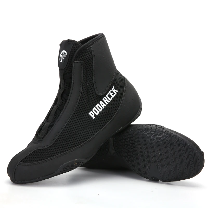 Оптовая продажа на заказ профессиональные высокие спортивные ботинки для тренажерного зала Бодибилдинг боксерская обувь для мужчин