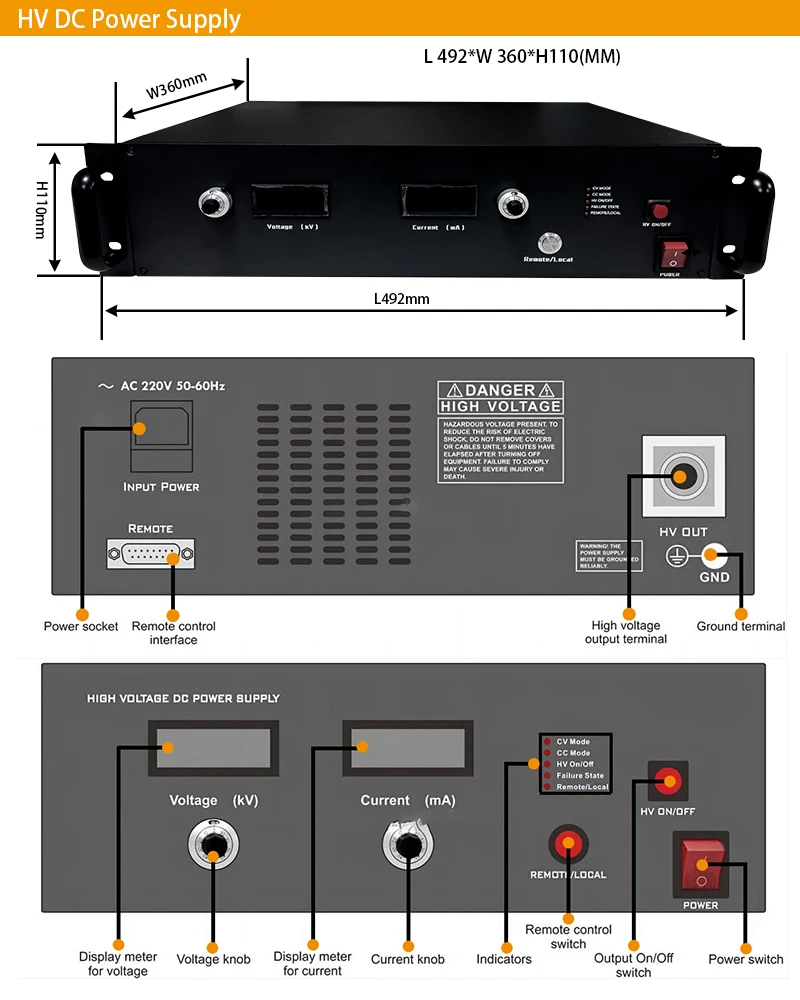 80kv 1.87ma 150w 고전압 고주파 AC DC 정전기 분류기 전원 공급 장치| Alibaba.com