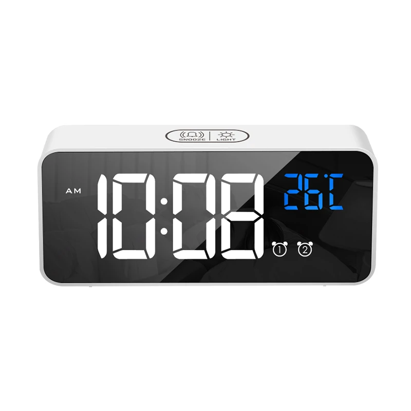 Electronic LED Clocks Customize Private Label Desktop Clock Digital Table Clock with Snooze Function