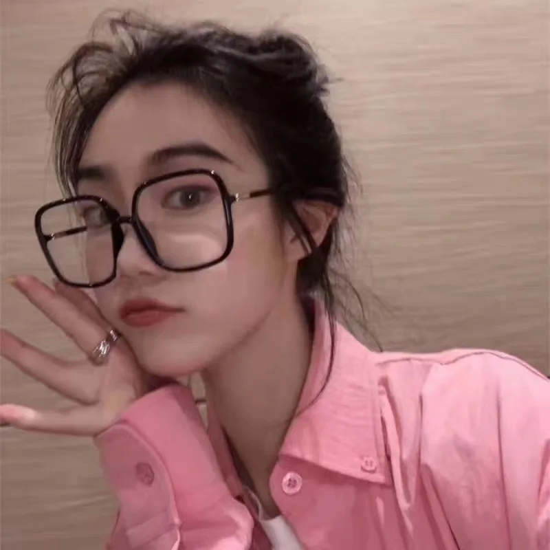 High End Korean Mobile Computer Large Optical Frame Anti Blue Light Glasses for Men Women