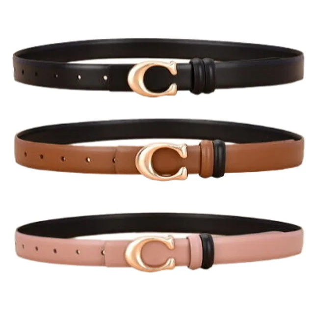 Luxury Designer Women Belts 2022 Strap With Double Contrast Rings With