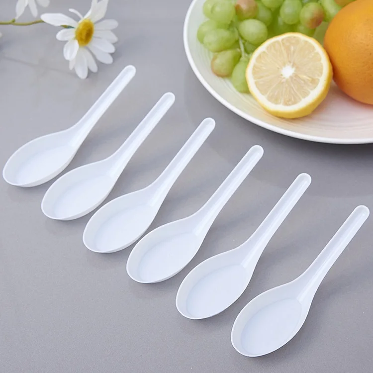 Disposable Plastic Chinese Spoon Soup Sendok Plastik Disposable ...