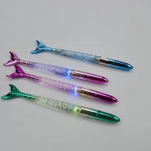 Novelty Creative Promotional Mermaid Shaped Kawaii Glitter Plastic 0.5mm Gel Pen