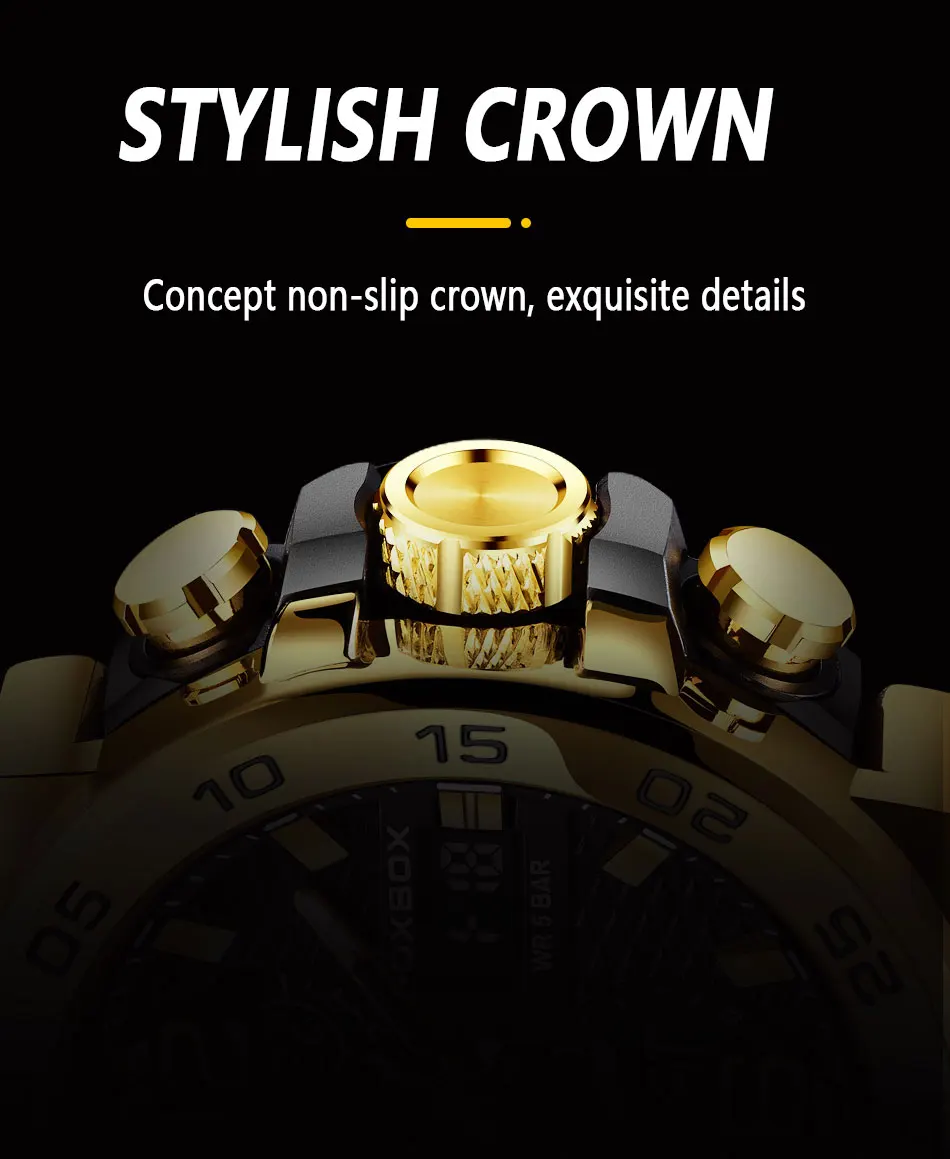 FOXBOX FB0033 Digital Sport Watch for Men Fashion Outdoor Watch Men Top Brand Luxury Waterproof Chronograph Relogio Masculino