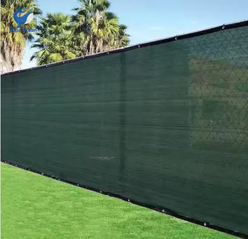 Nueva cerca de privacidad duradera y práctica de polietileno verde para patio exterior trasero