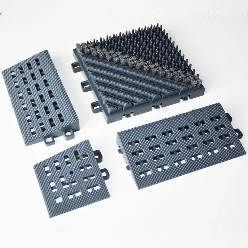 Heavy Duty Easy Installation Dust Snow Removal EVA Outdoor Interlocking Plastic Floor Tiles Modular Entrance Outdoor Mats
