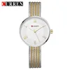 3 cadran blanc bracelet argent doré