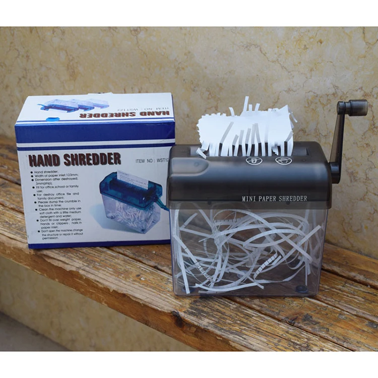 thumbnail image 2 of Manual Paper Shredder - Hand Crank Document Shredder For Home & Office Use 2 of 9