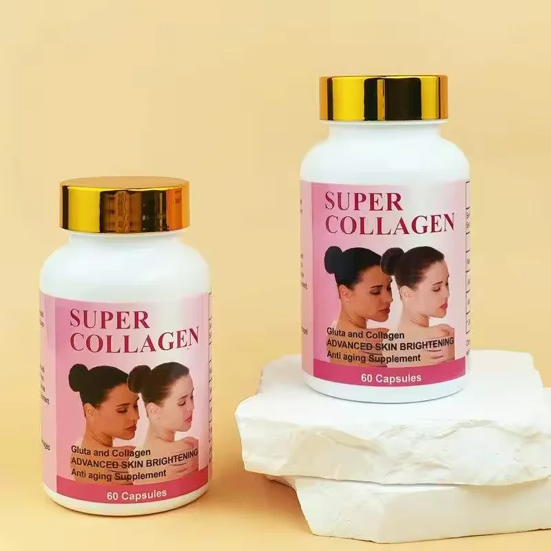 Private Label Glutathione Collagen Vitamin C Marine Peptide Capsule Vitamine E Brightening Skin Whitening Collagen Capsule