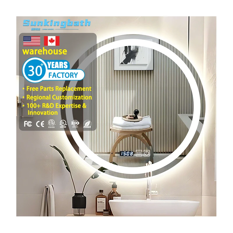 Intelligent Wall Mounted Defogger Smart Mirror Bathroom Led Mirror Corridor Hotel Mirror with Lights Smart
