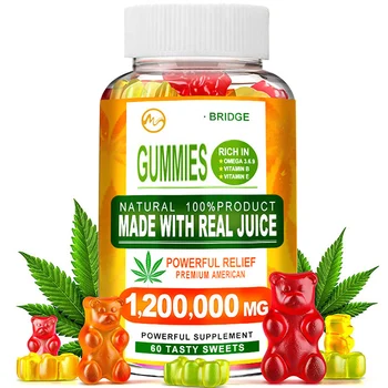 Free Shipping Drop Ship 60pcs Minch Gummies Rich in Vitamins B/E Relieve Stress Anxiety Relief Help Sleep Gummies
