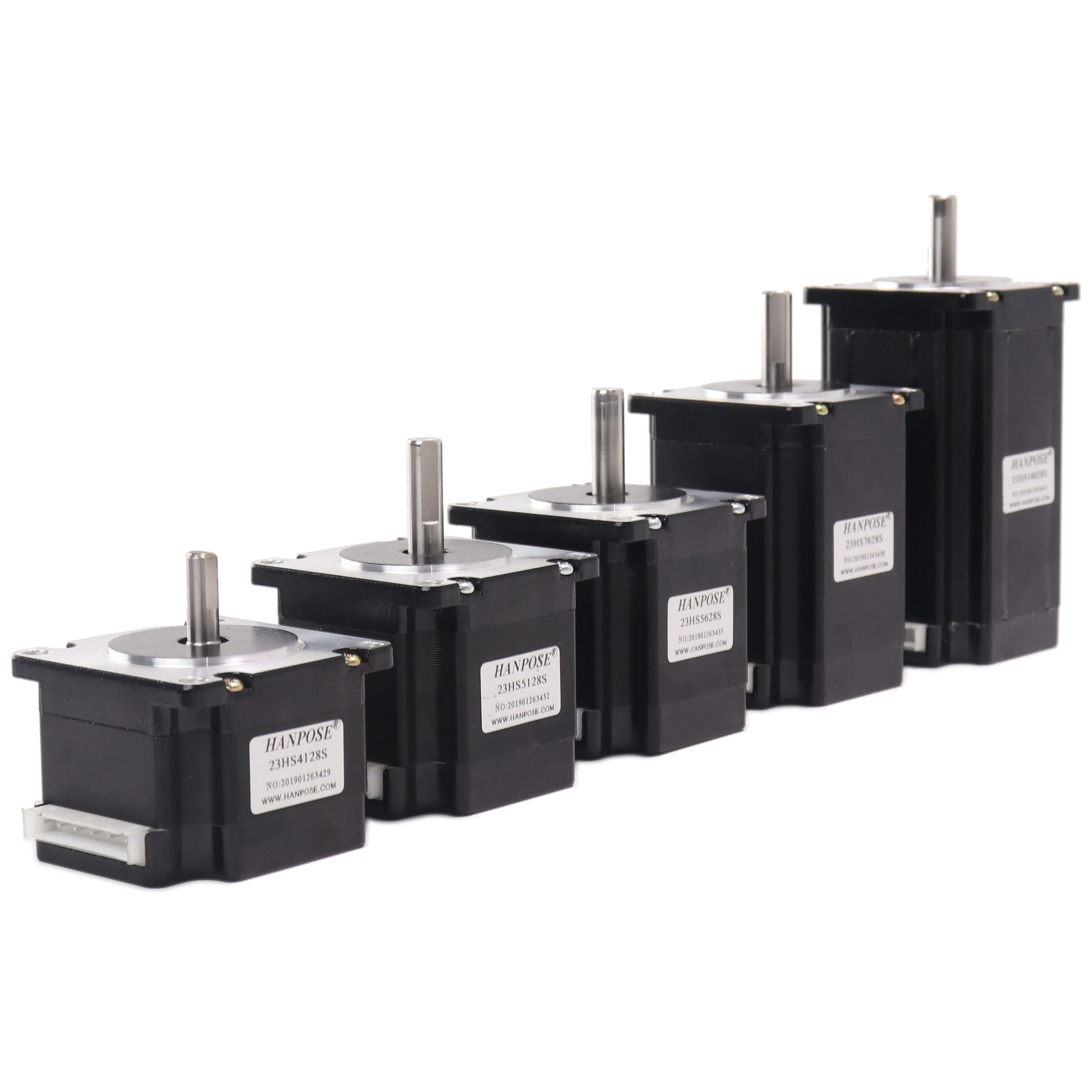 HANPOSE Nema23 စတက်ပါမော်တာ ချုပ်လုပ်ရေးစက် 57HS56 2.8A 1.26N.M 0.9 ဒီဂရီ 23HS5628 41/51/56/76/83/100/112 CNC မိုင်လ်လင်းစက်အတွက် စတက်ပါမော်တာ