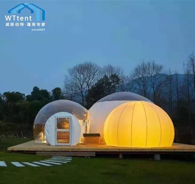 2020 Best Price Inflatable Bubble Dome Tent with 2m Tunnels